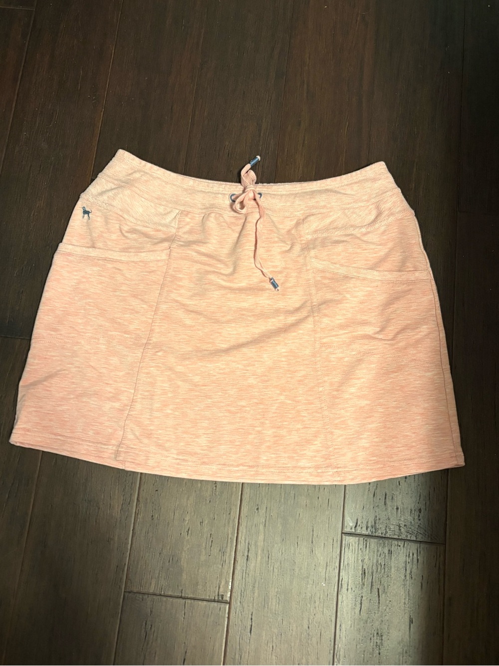 The Black Dog Light Pink Drawstring Athleisure Skirt